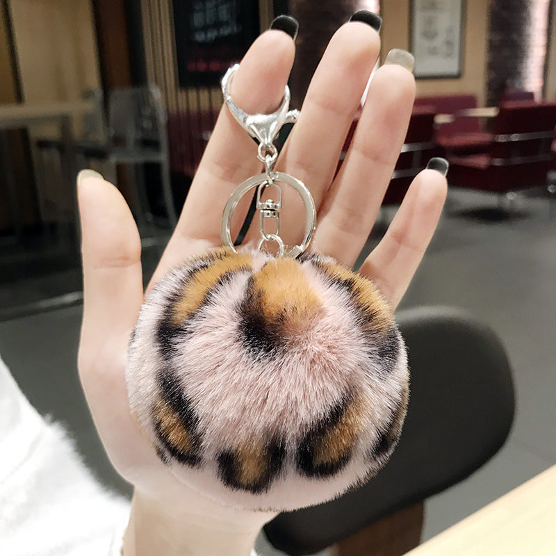Fluffy Fur Puff Ball Keychain