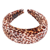 PADDED HEADBAND FABRIC COW LEOPARD KNOTTED