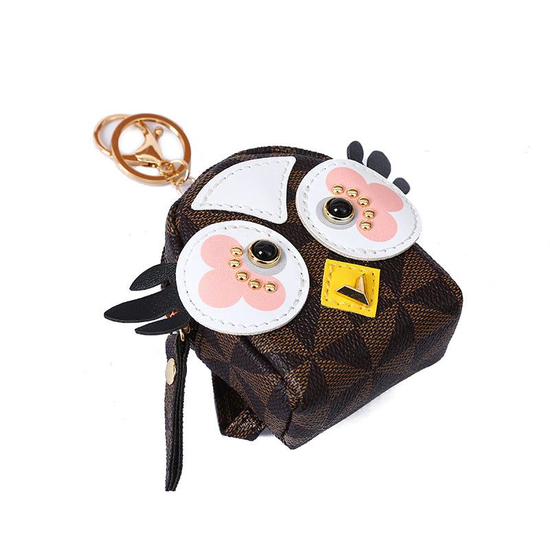 Owl with Pom Silicone Charm Hand Sanitizer Bag 